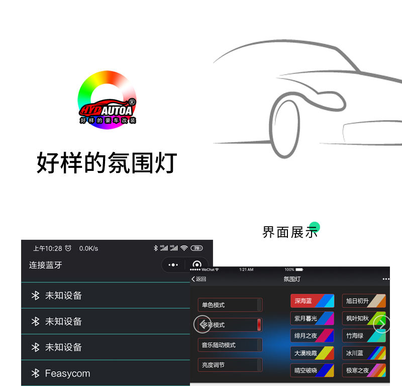 汽車內(nèi)飾氛圍燈小程序開發(fā)
